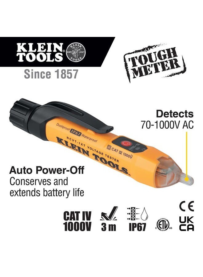 Klein Tools NCVT1XTKIT Non-Contact Low Voltage Tester Pen and GFCI Outlet Premium Test Kit, 70V to 1000V AC, Detects Common Wiring Problems - Image 2