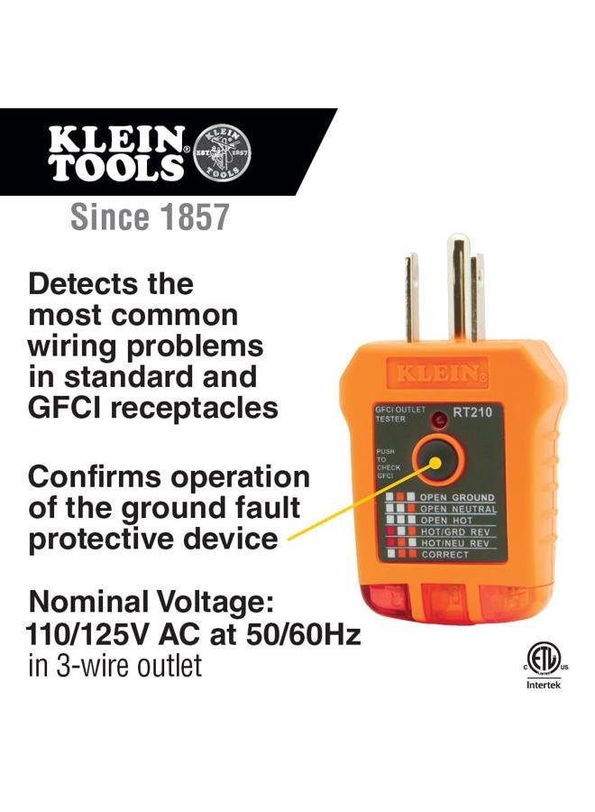 Klein Tools NCVT1XTKIT Non-Contact Low Voltage Tester Pen and GFCI Outlet Premium Test Kit, 70V to 1000V AC, Detects Common Wiring Problems - Image 4