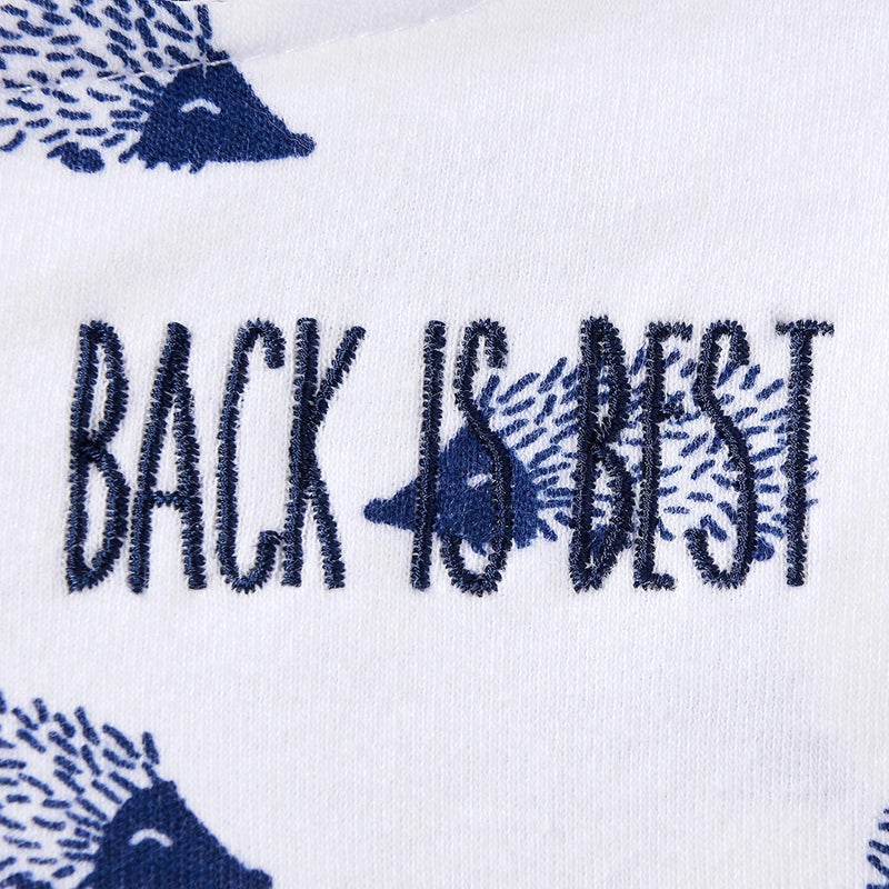 HALO 100% Cotton Sleepsack Swaddle, 3-Way Adjustable Wearable Blanket, TOG 1.5, Navy Hedgehog, Small, 3-6 Months - Image 5