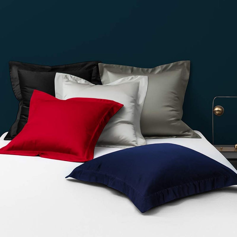 NTBAY Cotton 26x26 Euro Sham Covers - 500 Thread Count Egyptian Cotton Euro Pillow Covers, 2 Pack Super Soft and Breathable 26x26 Pillow Covers, Square Pillow Cases, White - Image 5