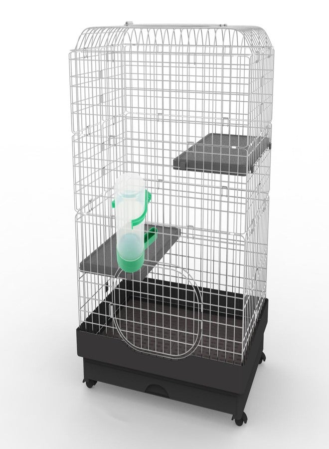 جارنيك مجموعة جارنيك المكونة من 4 قطع من مغذيات مياه الطيور الأوتوماتيكية وموزع طعام واحد للأقفاص، مجموعة موزع مياه صغير، لوازم سقي للحيوانات الأليفة مثل الببغاء والكوكاتيل والبادجي - Image 4