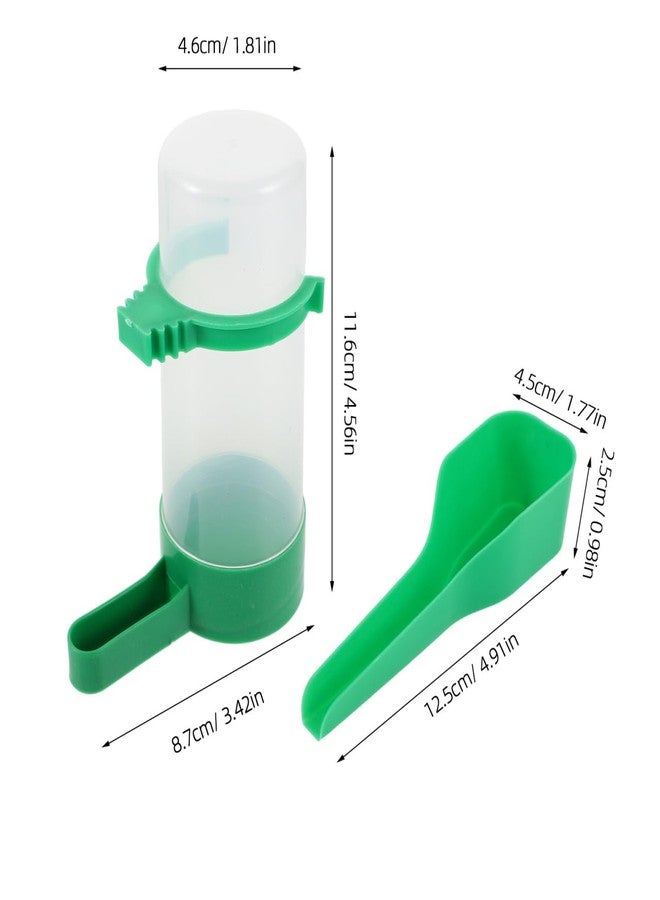 جارنيك مجموعة جارنيك المكونة من 4 قطع من مغذيات مياه الطيور الأوتوماتيكية وموزع طعام واحد للأقفاص، مجموعة موزع مياه صغير، لوازم سقي للحيوانات الأليفة مثل الببغاء والكوكاتيل والبادجي - Image 2