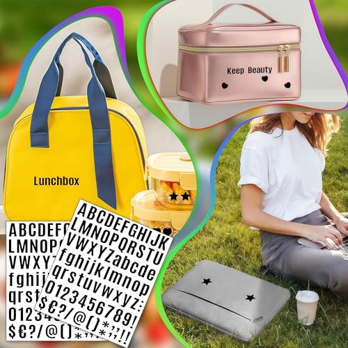AVERZELLA 980 Pcs 12 Sheets Letter Stickers Small, 1 Inch Vinyl Letter Stickers Self-Adhesive Waterproof Alphabet Stickers, Black Number1 in Stick on Letters for Mailbox, Water Bottles, DIY (Black) - Image 5