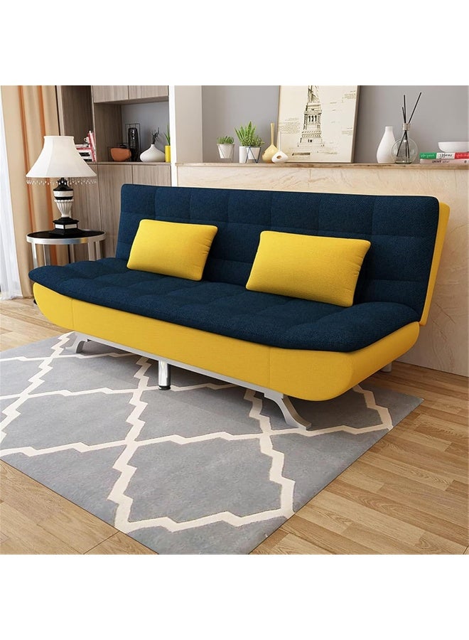 Sofa Bed FUTON Folding Convertible for Living Room, Office & Guest Room (Blue)