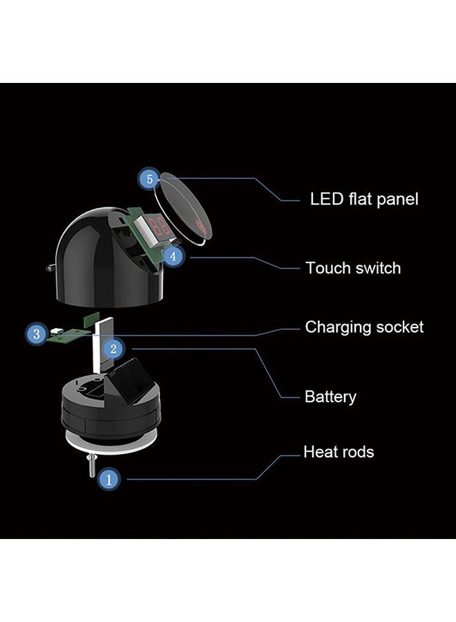 نيبمينينت زجاجة مياه حرارية ذكية أسود 25x8x8سم - Image 5
