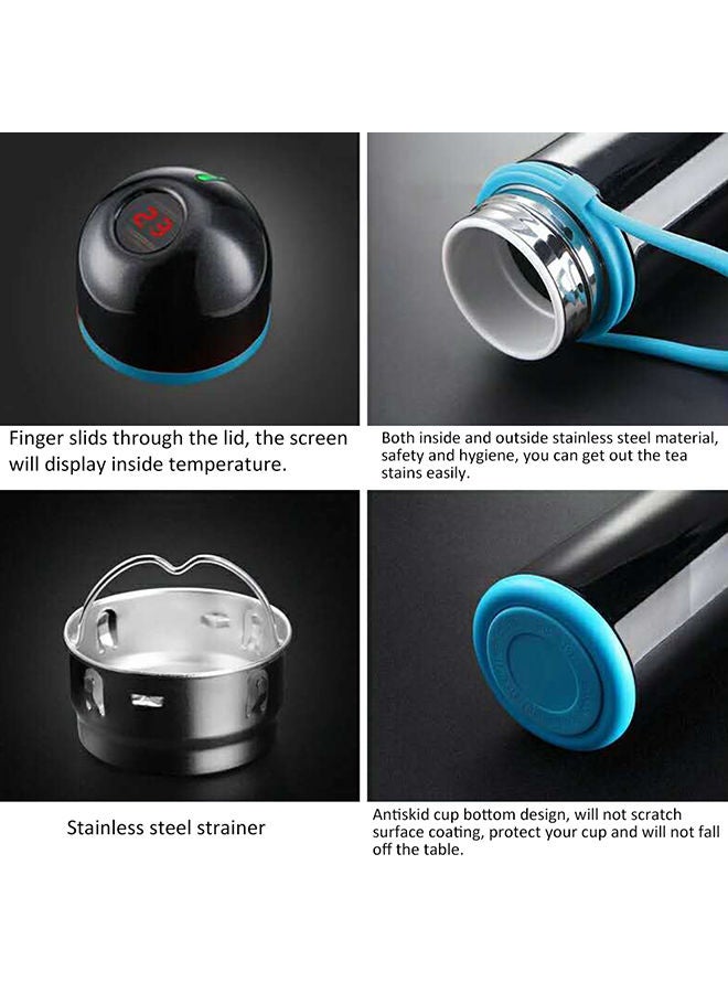 نيبمينينت زجاجة مياه حرارية ذكية أسود 25x8x8سم - Image 4