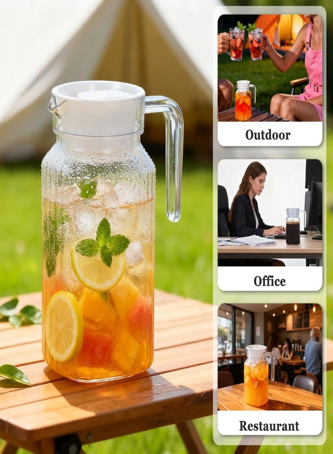 BESPORTBLE Transparent Plastic Pitcher with Lid - 600ML Cold/Hot Water Jug for Home Use, Coffee, Juice, Lemon Water, and More - Image 4