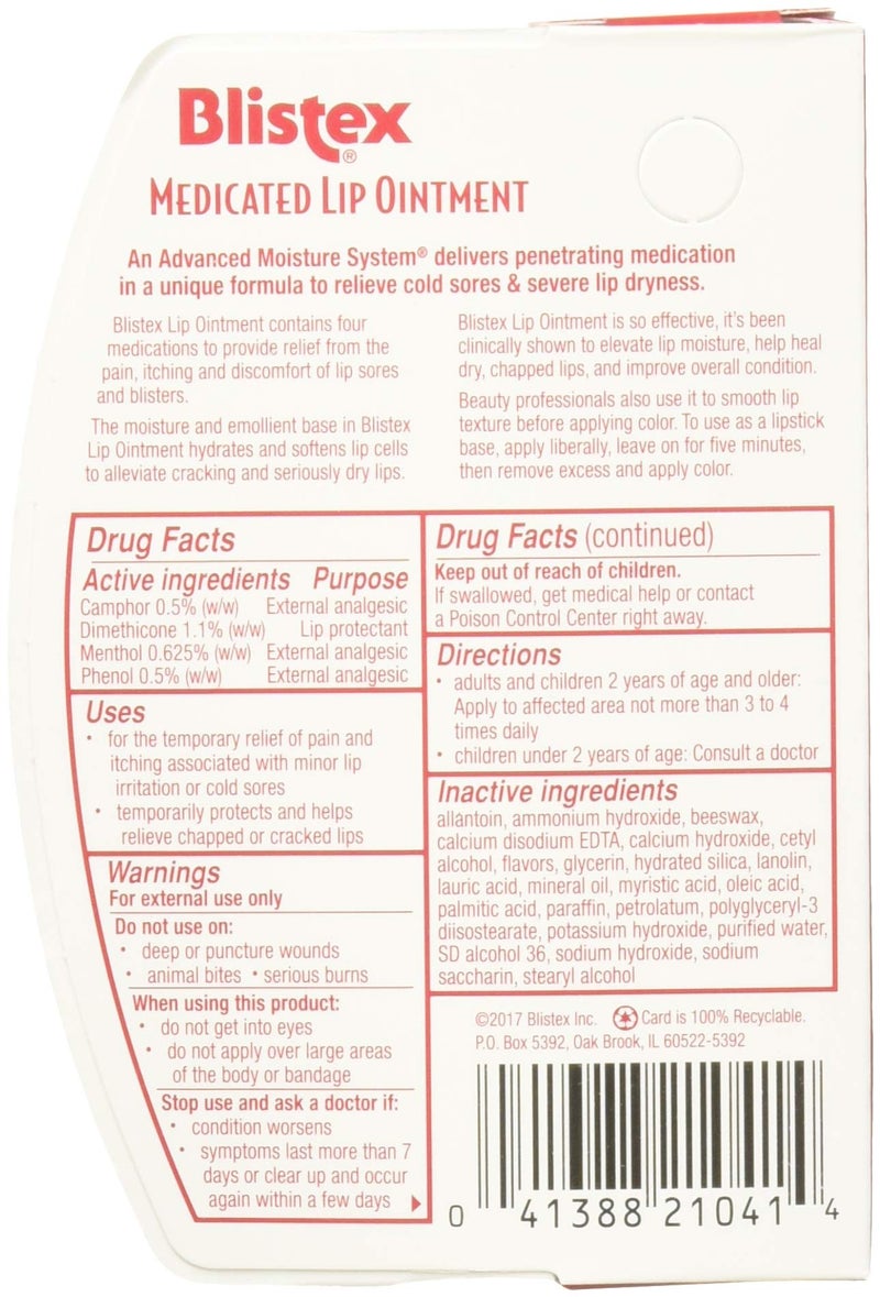 Blistex Lip Ointment Medicated 0.35 oz (Pack of 3) - Image 2
