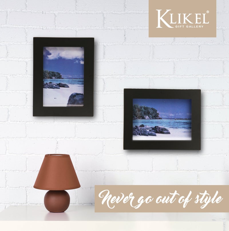 Klikel 4x5 Picture Frame Black - 5x4 Wooden Photo Frame - Made of Real Wood With Glass Photo Protection - Ready For Wall Hanging And Table Standing Display - Image 5