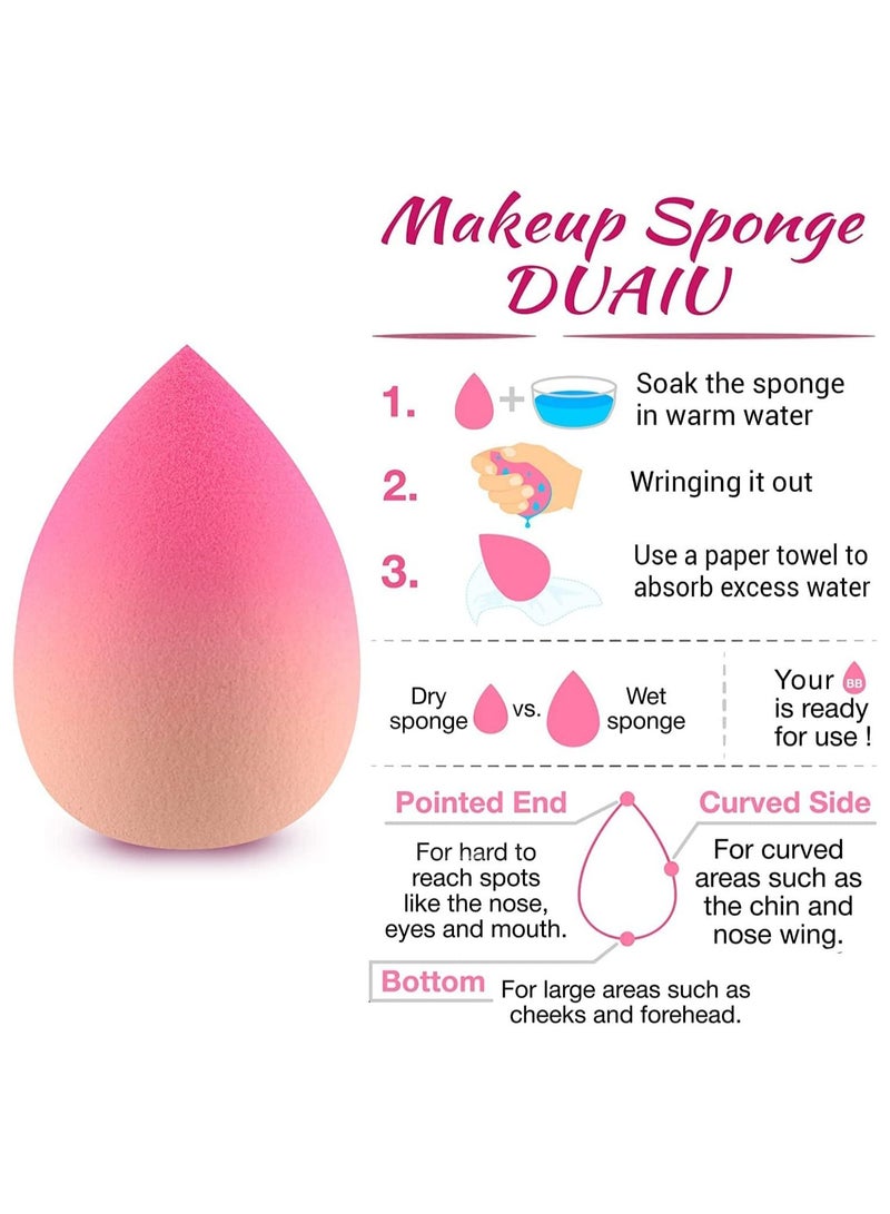 SYOSI Makeup Sponges, 6Pcs Foundation Blending Beauty Sponge, Gradient Beauty Blender Foundation Sponges Set Concealer Applicator Sponges, Dry & Wet Use for Foundation, Cream Powder, Super Soft Sponge - Image 4