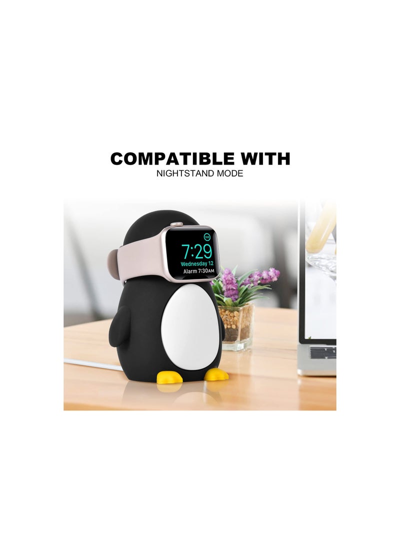 Generic - Silicone Charging Dock Stand for Apple Watch, Compatible with All Series Ultra/SE/8/7/6/5/4/3/2/1, Anti-Scratch Design, Desk Holder (Charger Not Included) - Image 1