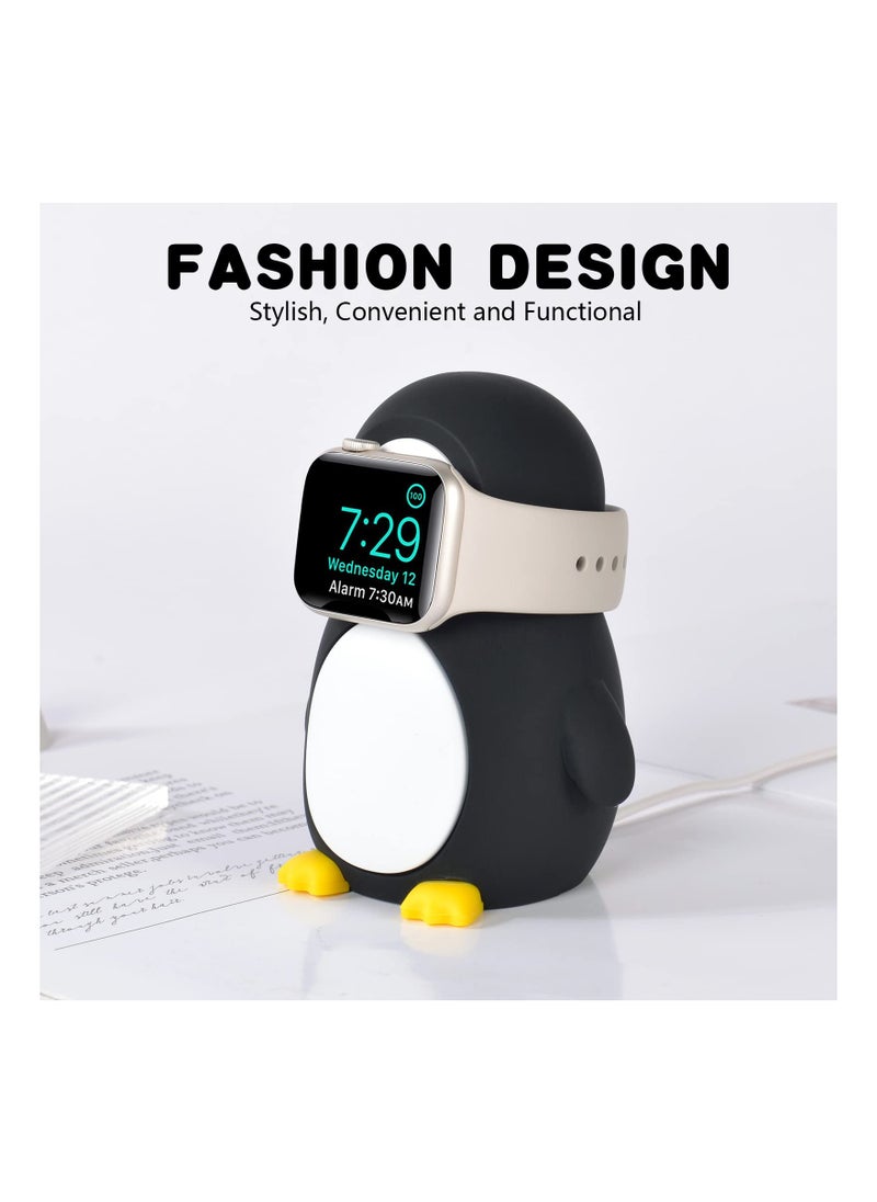 Generic - Silicone Charging Dock Stand for Apple Watch, Compatible with All Series Ultra/SE/8/7/6/5/4/3/2/1, Anti-Scratch Design, Desk Holder (Charger Not Included) - Image 1