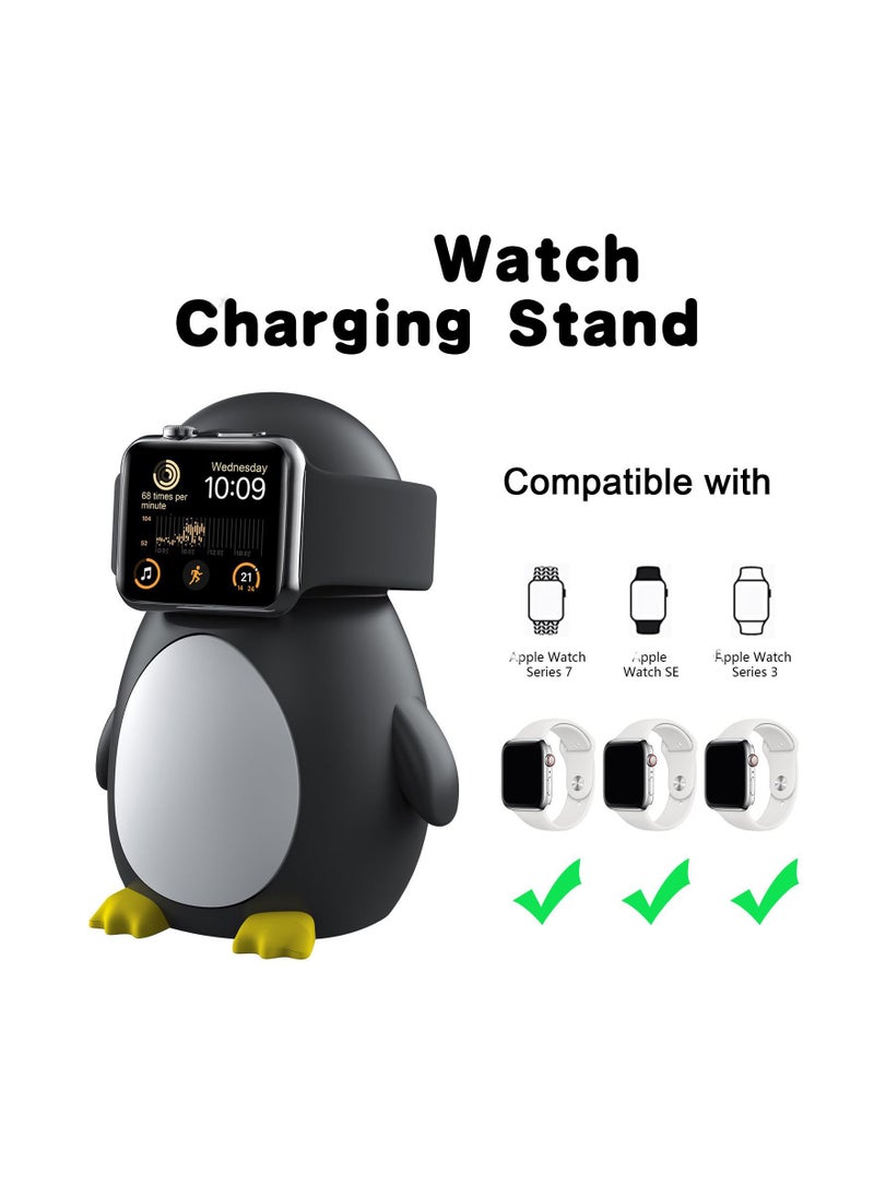 Generic - Silicone Charging Dock Stand for Apple Watch, Compatible with All Series Ultra/SE/8/7/6/5/4/3/2/1, Anti-Scratch Design, Desk Holder (Charger Not Included) - Image 1