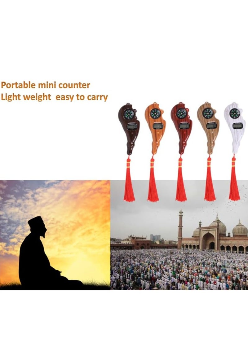 Home Care - Digital Finger Counter,Digital Counter for Prayer, Beads Digital Finger Counter with Compass,Islamic Prayer Beads Assorted Color - Image 1