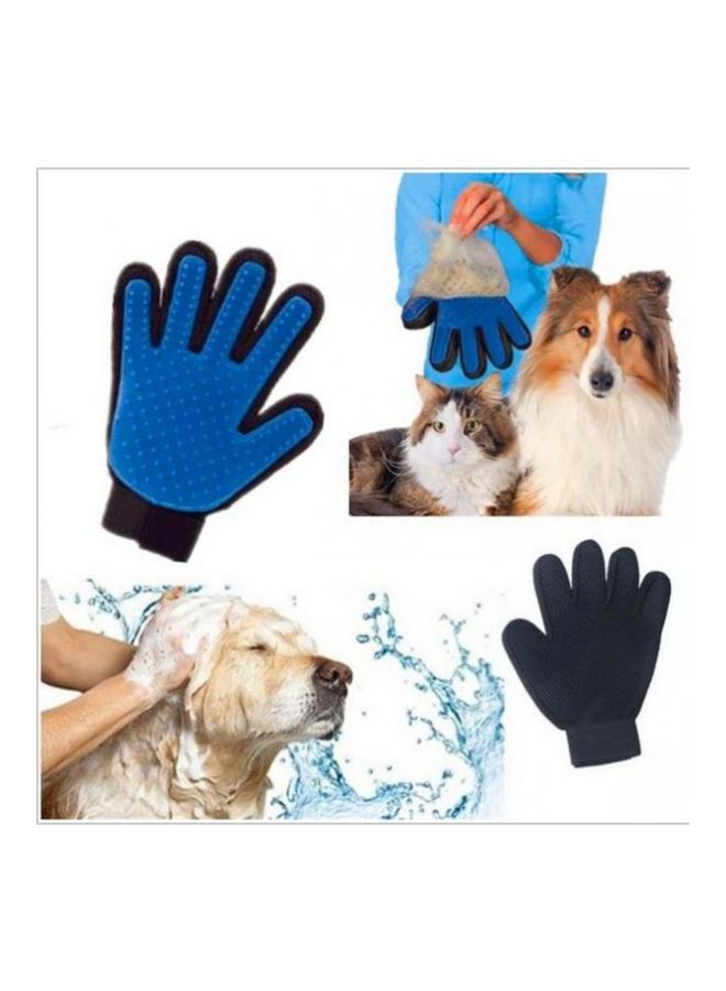 إسكدنيا فرشاة تدليك على شكل قفاز أسود/أزرق - Image 3