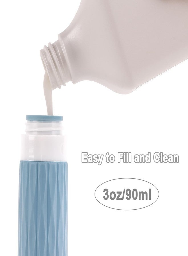 FEEJOY Travel Bottles for Toiletries, Travel Size Toiletries, TSA Approved 3oz Size Toiletry Containers, Leakproof & Refillable Silicone Bottles for Shampoo Conditioner (Grey) - Image 2