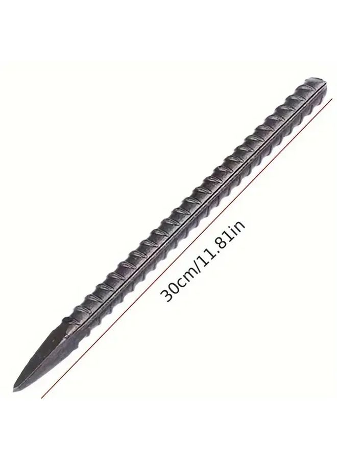 Threaded Steel Stone Worker Chisel Tree Climbing Nail 3Pcs 11 81 Inch Set - Image 3