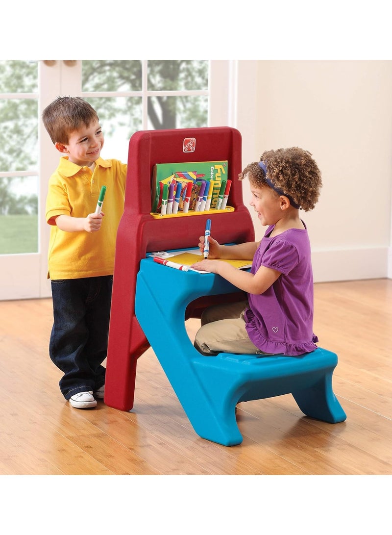 ستيب2 "مكتب تلوين مزدوج مع سبورة للأطفال " - Image 1