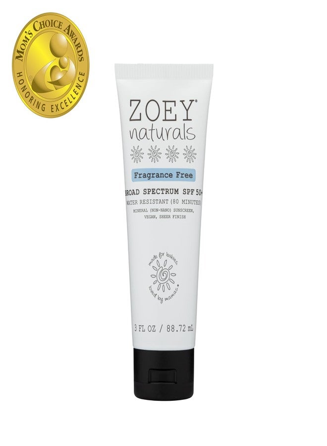 Absolutely Natural Zoey Naturals SPF 50+ Sunscreen for Babies & Children - Water-Resistant, Reef-Safe, Non-Nano Zinc Oxide, for Sensitive Skin & Kids, Made in USA - Image 1