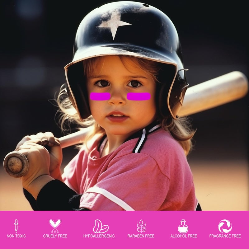CCBeauty Hot Pink Eye Black, Sweatproof Eyeblack Stick For Baseball Football Softball Lacrosse, Face Paint Sports Grease For Pro Performance, Game Day Cheer Playoffs Accessories for Players & Fans - Image 3
