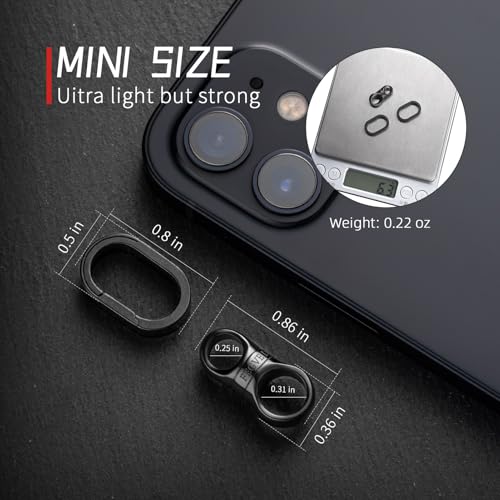 FEGVE Titanium Swivel Key Chain Rings Heavy Duty with 2 Mini Quick Release Keychain Rings, Small Carabiner Key Holder Split Keyring for Connecting Home Keys - Image 2