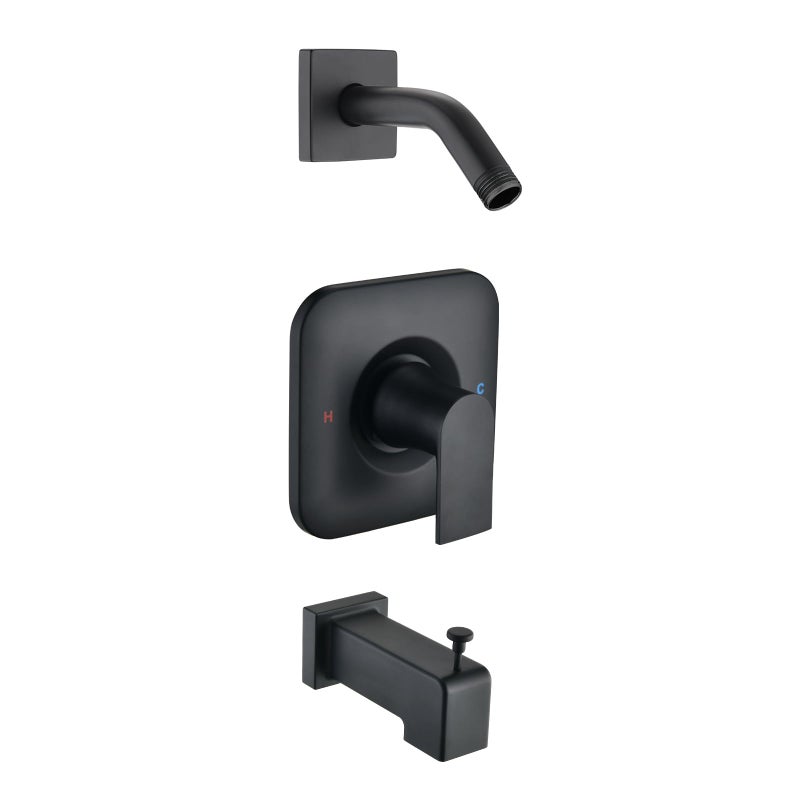 Ultrimkit Shower Faucet Trim Kit Compatible with Moen Valve Shower Arm Shower Handle Tub Spout Valve Catridge Not Inclued Matte Black - Image 2