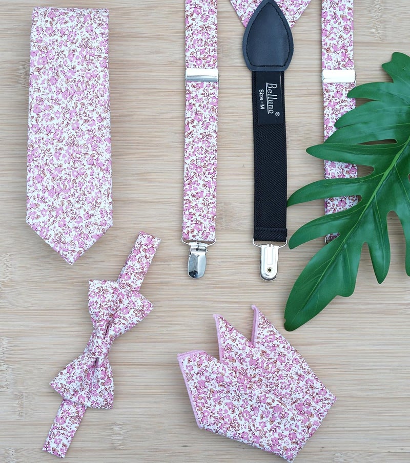 BELLUNO Boys' Floral Ties, Hook and Loop Pre-tied Flower Ties for Little Kids and Pre-teens - Image 5