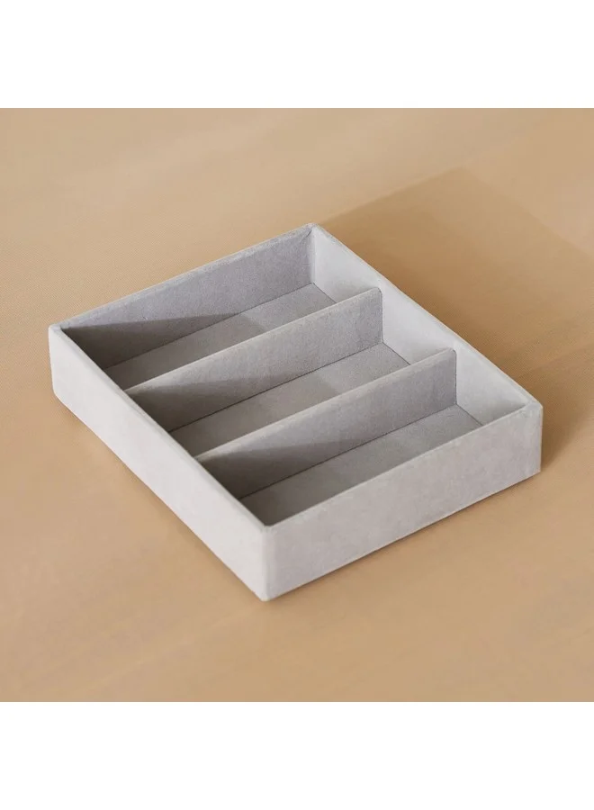 هوم بوكس منظم نظارات مخملي بثلاثة أقسام . × . ×  سم