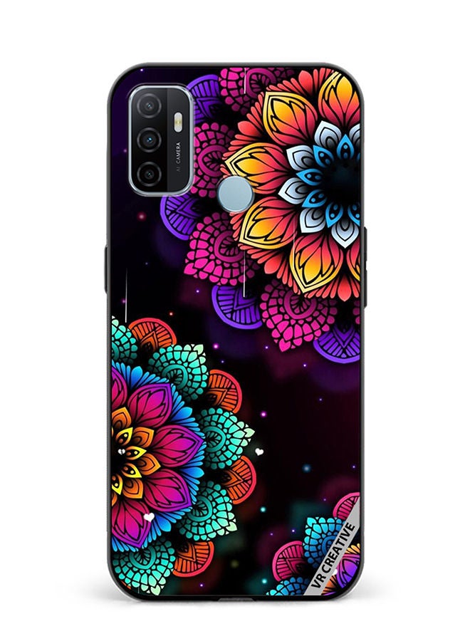 VR CREATIVE Protective Case Cover For Oppo A53 Mandala Design Multicolour - Image 1