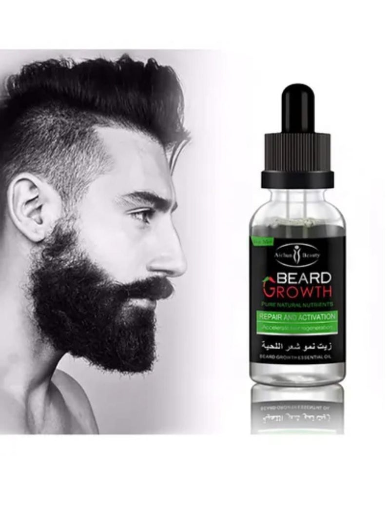 Aichun beauty Pack Of 3 Pieces Beard Growth Pure Natural Oil 30ml  - Image 3