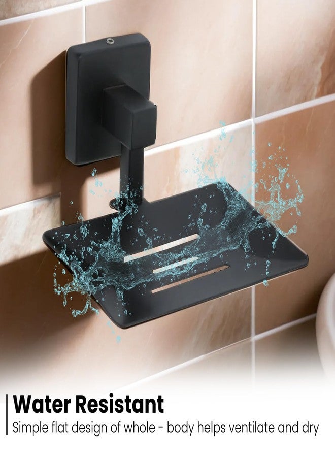 LUXIUR Single Soap Stand for Bathroom and Kitchen Sink, 304 Stainless Steel Soap Case for Wall Mount, Soap Dish, Soap Holder, Matte Black - Image 5