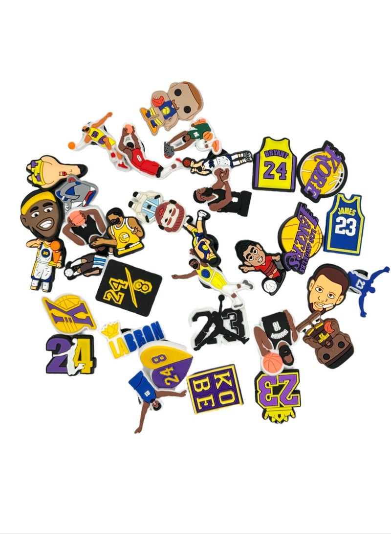 Sports Jibbitz Shoe Decoration Charms Shoes Slippers and Mini Charm Bracelet Wristband for Men Women and Kids - Image 1