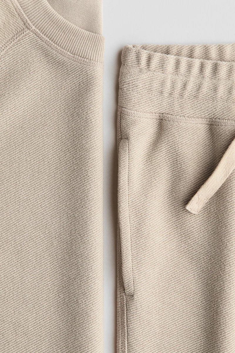 H&M 2-piece textured sweatshirt set