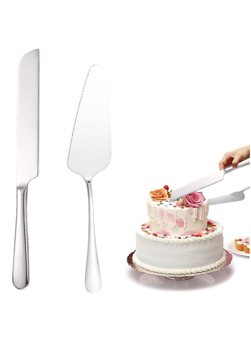 Cake Cutting Set, Premium Stainless Steel Cake Cutter Wedding Cake Knife and Server Spatula Set, Cake Bread Pizza and Pie Serving Set - Image 1