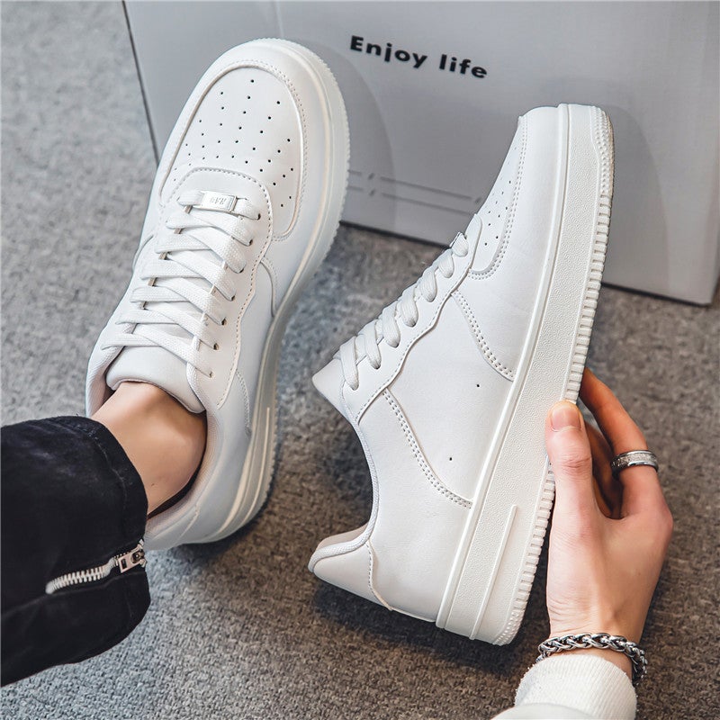 Men'S Shoes Autumn Black Casual Sneakers Men'S Air Force Sports No. 1 Pure Black Kitchen Work Trendy Shoes Junior Boys - Image 1