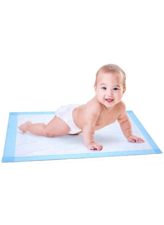 BrightCare Disposable Baby Changing Pad Liner25 Count (24 X 17 Inch)Soft Disposable Blue Hospital Underp Accessoriesadwaterp Accessoriesroof And Absorbent For Infant And Child Use  - Image 4