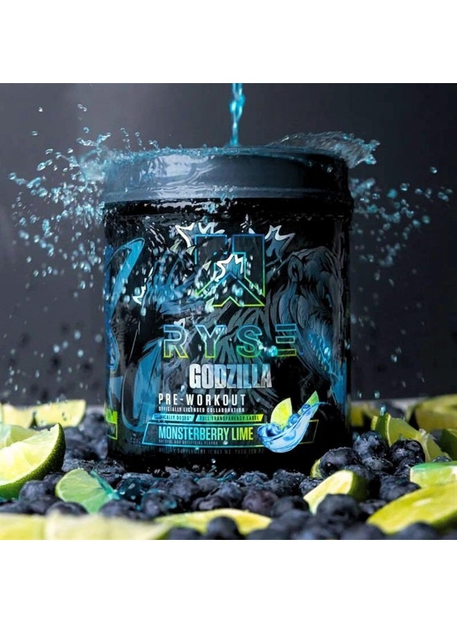 RYSE Up Supplements Noel Deyzel x Godzilla Pre Workout | Intense Pumps, Energy, & Focus | Citrulline & Beta Alanine | 400mg Total Caffeine | 40 Servings (Monsterberry Lime) - Image 5