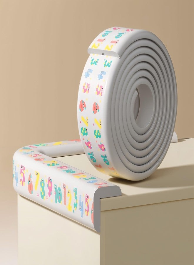 KidDough Baby Proofing Printed Flat Edge Protector - 2 Meters Safety Strip, Furniture, Dense Edge Guard for Kids Safety, Shock Absorbant Edge Protector, Baby Safety Products (Numbers) - Image 1