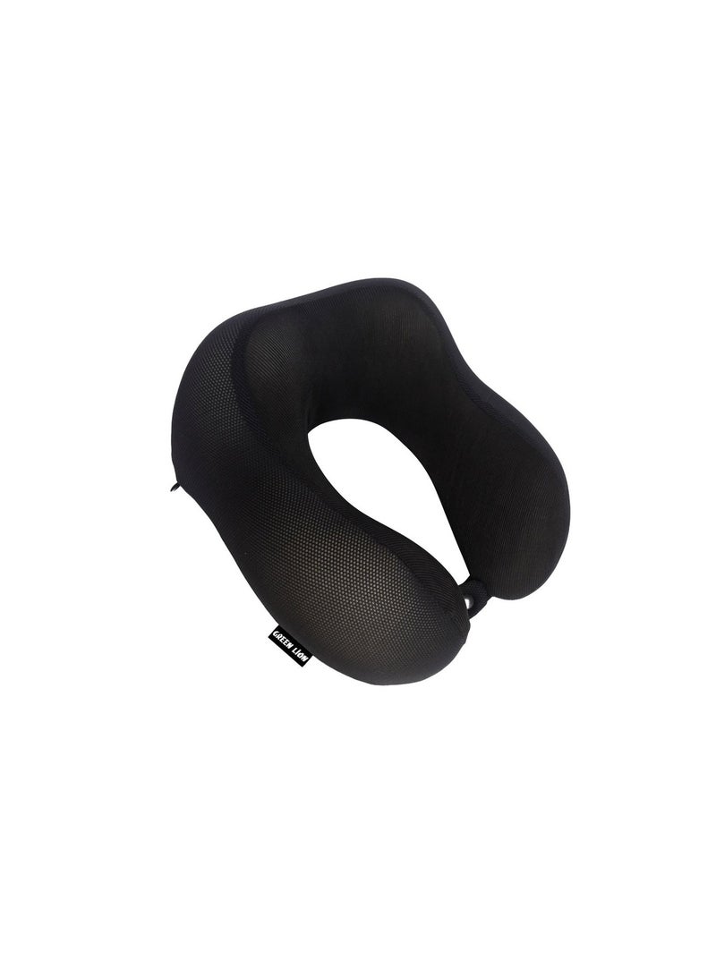 GREEN LION Memory Foam Neck Pillow - Black  - Image 1