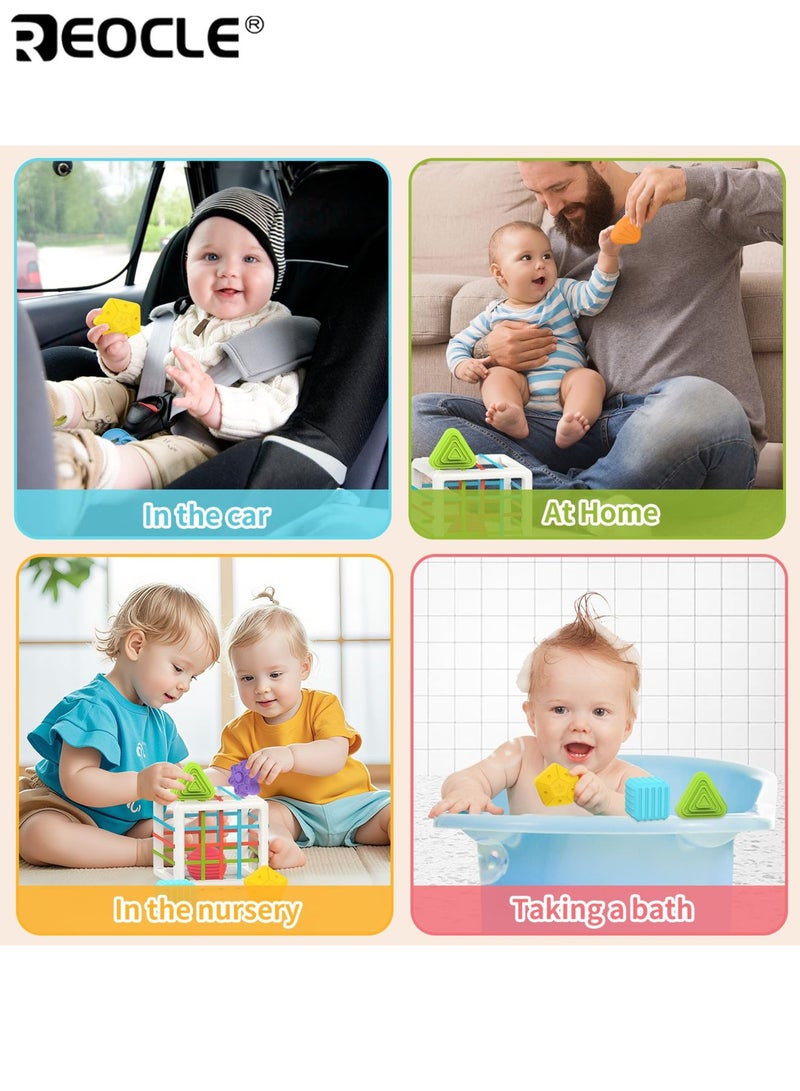 ريوكل لعبة قوس قزح الحسية للأطفال وتدريب المهارات الحركية الدقيقة، لعبة الإمساك من مونتيسوري للتعليم المبكر للأطفال الرضع والأطفال الصغار - Image 5