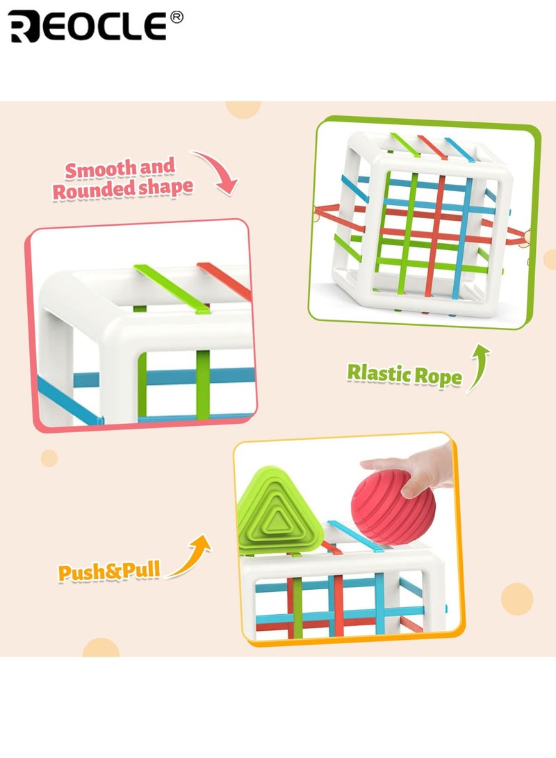 ريوكل لعبة قوس قزح الحسية للأطفال وتدريب المهارات الحركية الدقيقة، لعبة الإمساك من مونتيسوري للتعليم المبكر للأطفال الرضع والأطفال الصغار - Image 4