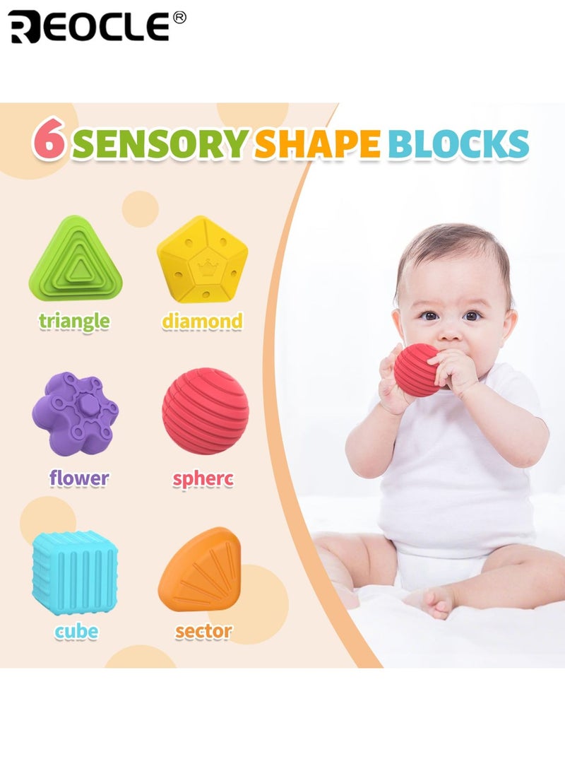 ريوكل لعبة قوس قزح الحسية للأطفال وتدريب المهارات الحركية الدقيقة، لعبة الإمساك من مونتيسوري للتعليم المبكر للأطفال الرضع والأطفال الصغار - Image 3