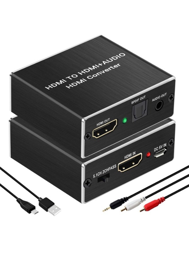 4K HDMI Audio Extractor – HDMI to Optical/Toslink & Analog 3.5mm Audio Splitter – Compatible with Blu-ray, DVD, PS3, PS4, HDTV - Image 3