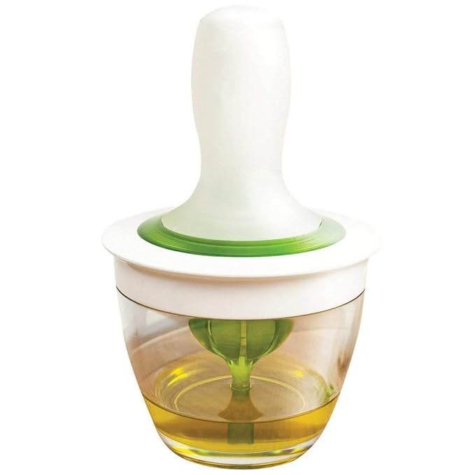SANGOZS Oil Dispenser Bottle with Barbecue Brush Oil Storage and Container and Silicone Basting Brush for Kitchen BBQ Grilling Baking and Cooking Oil Brush PotPack of 1 - Image 1