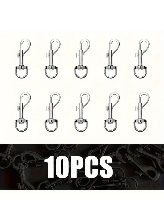 10pcs Silvery P Buckle Luggage Hardware Accessories Set With Key Hooks - Image 2