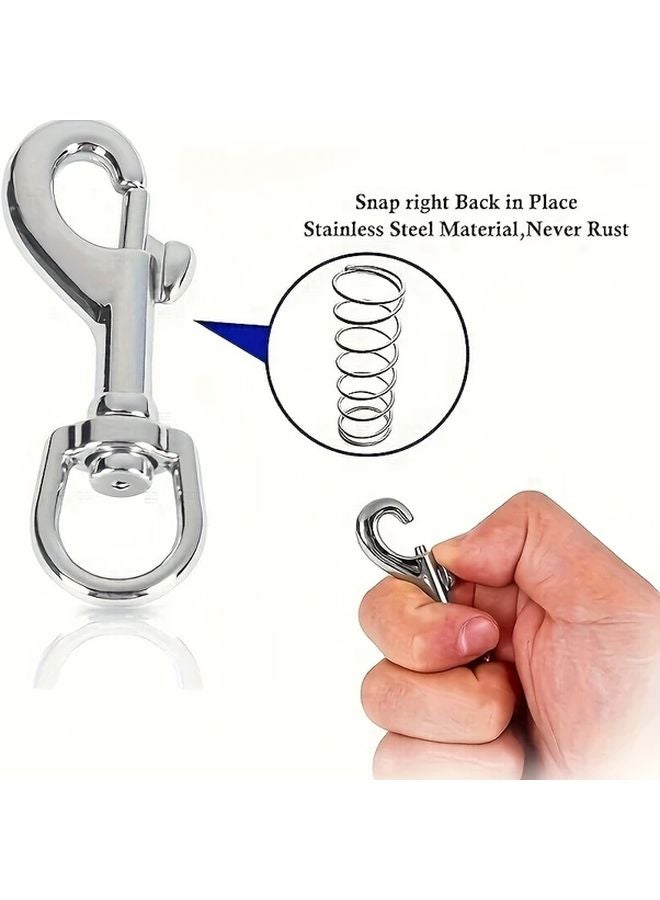 10pcs Silvery P Buckle Luggage Hardware Accessories Set With Key Hooks - Image 4