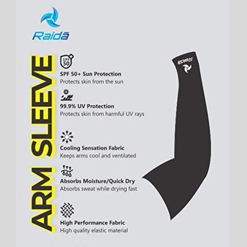 Raida CoolSkin Arm Sleeves | Compression Fit | UV Protetcion | For all Outdoor activities | Motocycle | Cycling | Football - Image 2