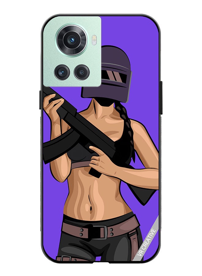 VR CREATIVE Protective Case Cover For OnePlus 10R Pubg Character With A Gun Design Multicolour - Image 1