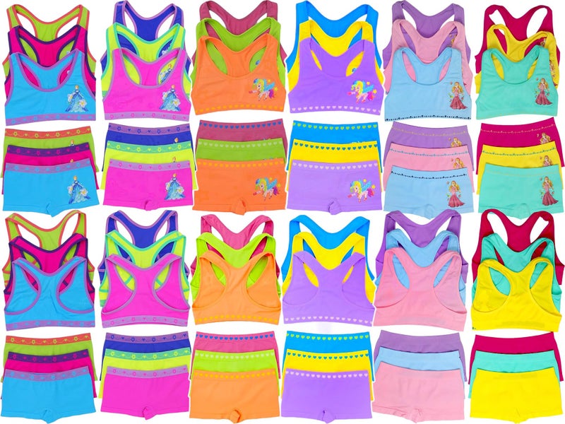 ToBeInStyle Girls' Pack of 6 Random Print Assortment Racerback and Bottom Sets (12 Pieces) - L - Image 5