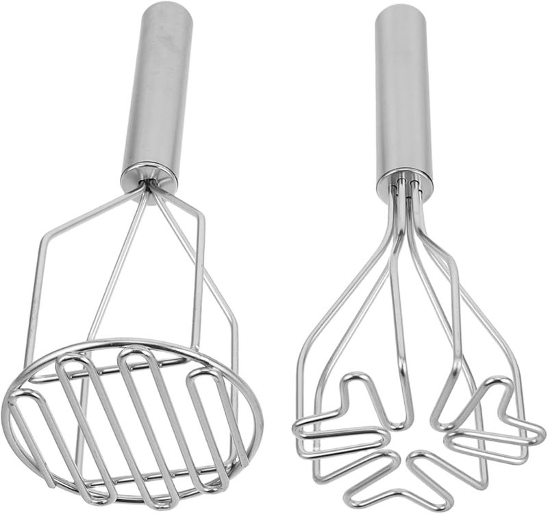 Stainless Steel Potato Masher and Ricer 2Pcs Set for Vegetables and Fruits - Image 1